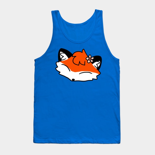 Flower Fox Face Tank Top by saradaboru